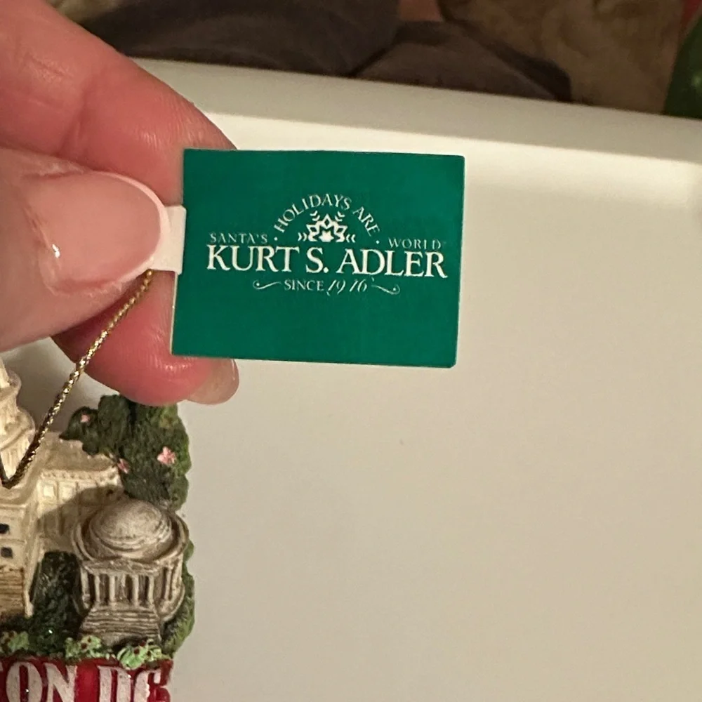 Kurt S Adler Washington DC Christmas Ornament Patriotic Souvenir